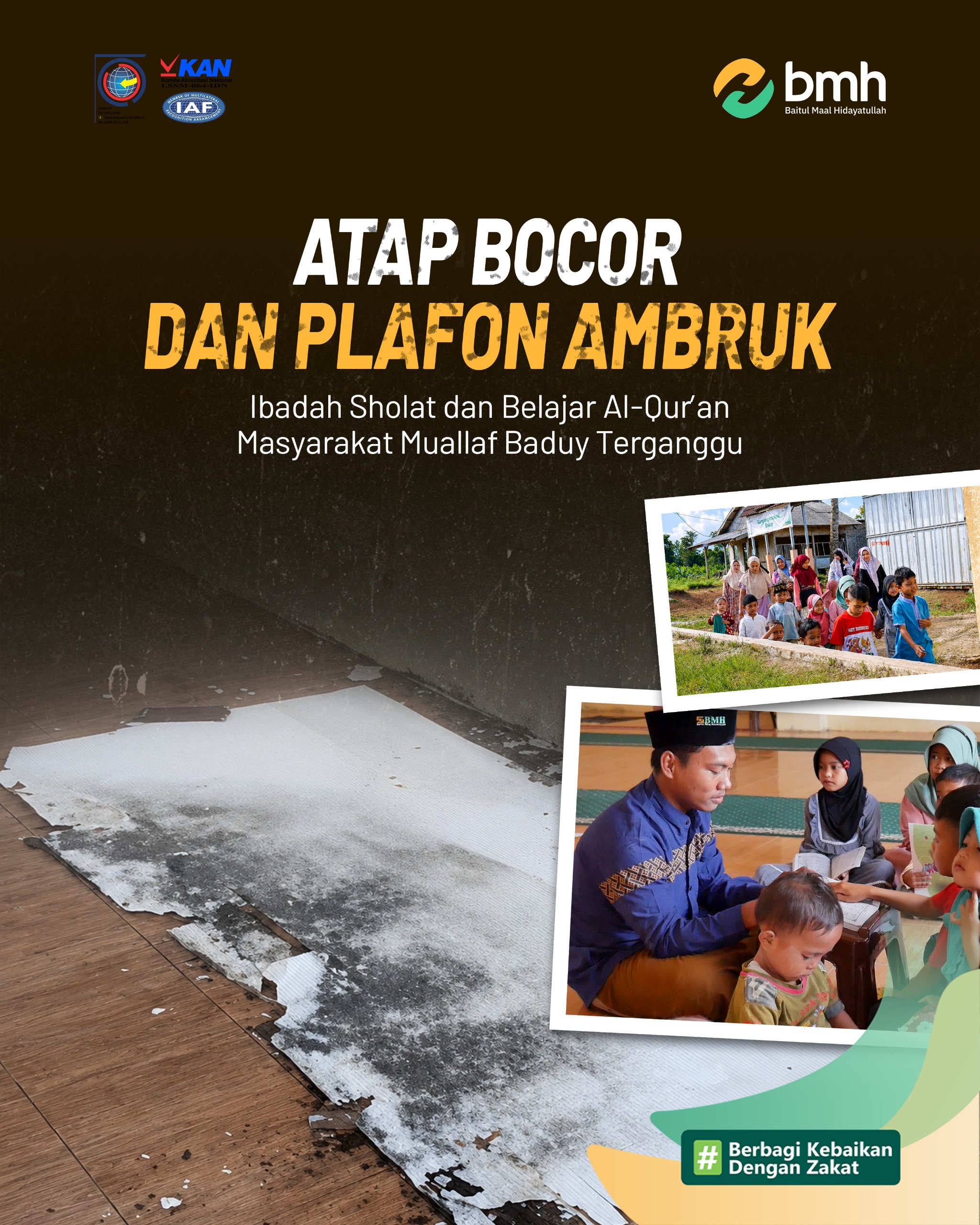 URGENT! Atap Masjid Ambruk, Dakwah di Kampung Muallaf Baduy Terancam Terhenti